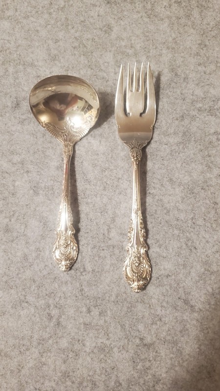 sir christopher sterling cold meat fork and ladle