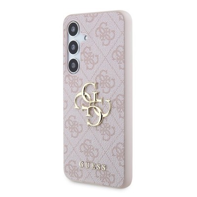 Guess 4G Big Metal Logo Hülle für Samsung Galaxy S24 S921 Pink