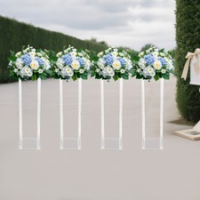 4Pcs Clear Acrylic Flower Stand for Wedding Centerpieces Wedding Flower Vases