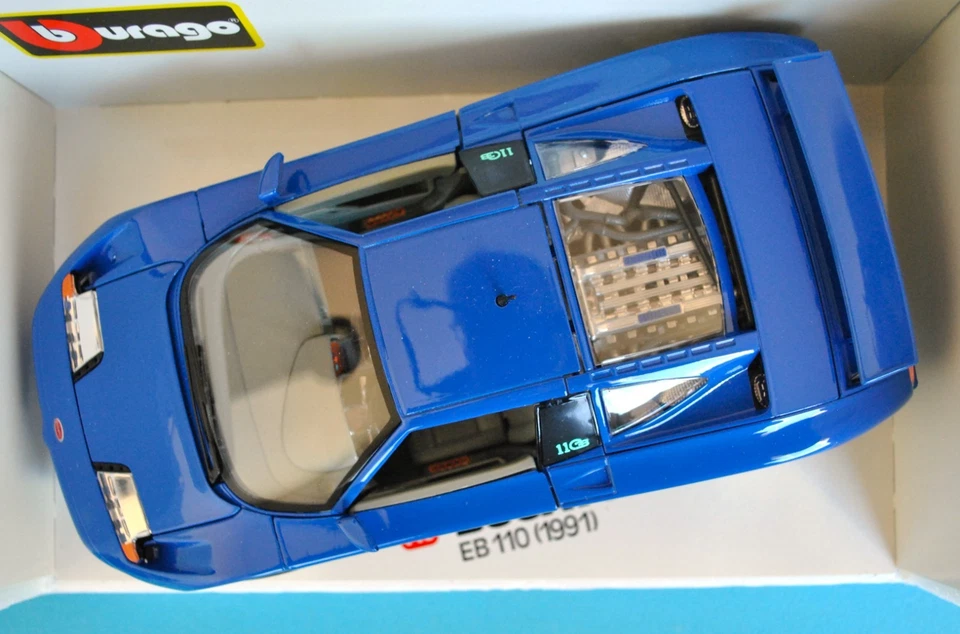 Coches modelo Bburago 1991 diecast escala 1:18 Bugatti EB110 Foto 2 de 4