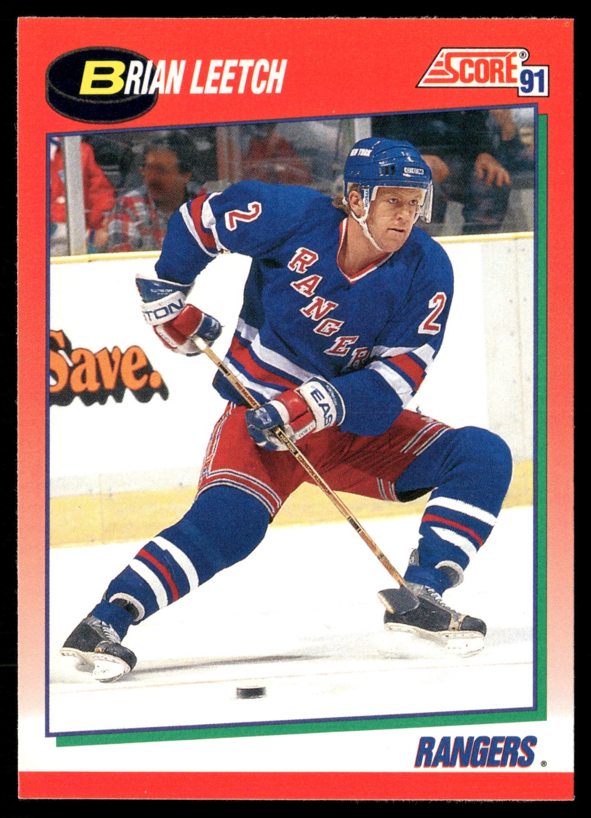 1991-92 Score Canadian English #5 Brian Leetch