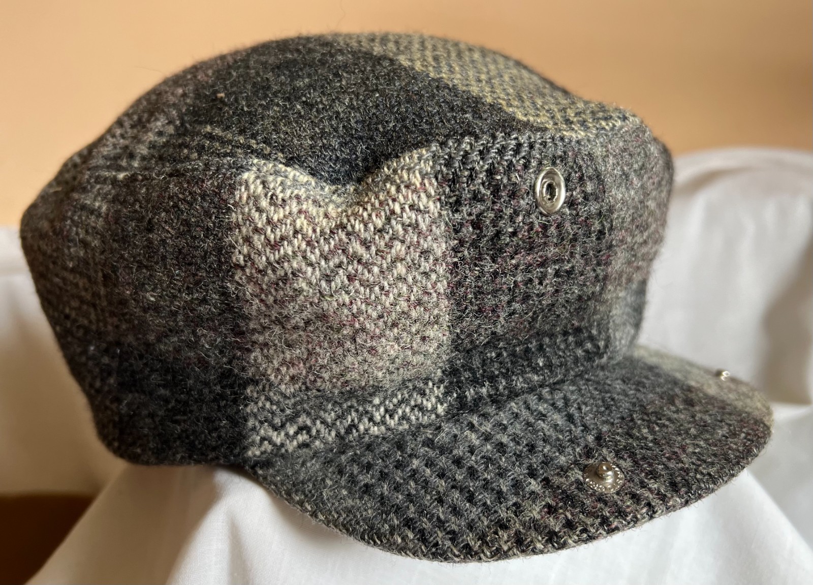 Authentic Harris Tweed Patchwork Flat Cap - Size … - image 5
