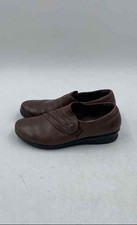 Clarks Womens Hope Roxanne Brown Leather Slip-On Casual Loafer Shoes Size 8 M