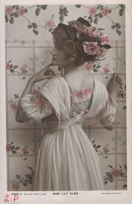Miss Lily Elsie Rose Dress Edwardian Portrait Vintage Photo Print 24x36