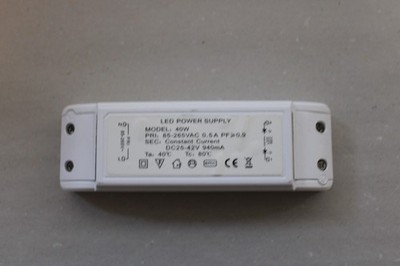 LED power supply 85 - 265VAC DC 25-42V 940mA 40W Transformer Constant current