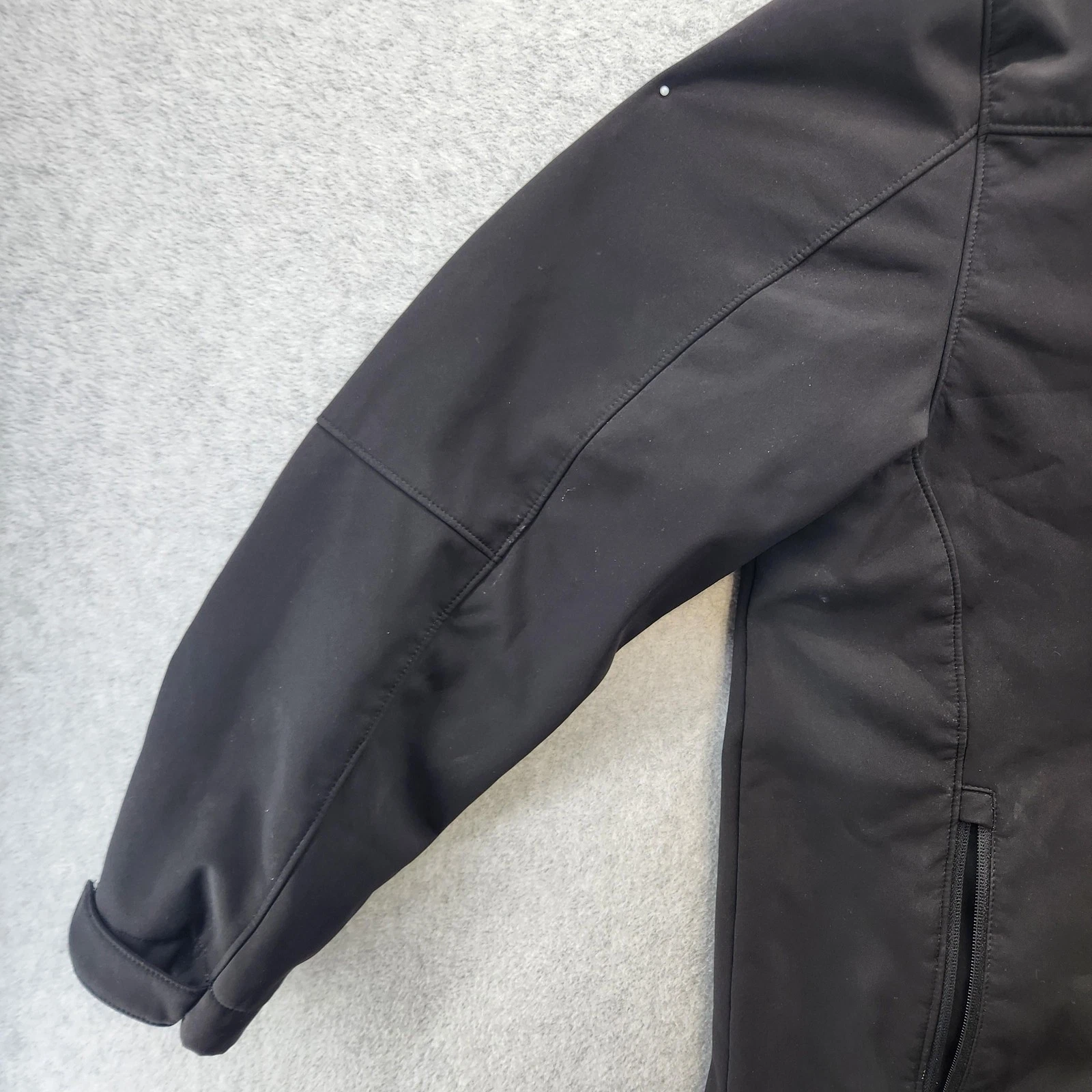Weatherproof Jacket Mens 2XL Black Softshell Fleece Lined Zip Pockets Casual image 4