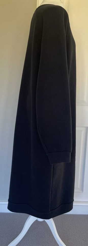 Raey Preloved Oversized Black Cotton-Jersey Sweatshirt Dress UK12 RRP £295.00 - Image 2 of 4