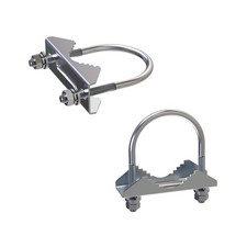 Antenna Mount Clamp 2 PCS Stainless Steel U-Bolt Mounting Hardware Bracket