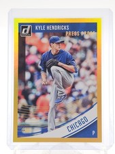 KYLE HENDRICKS 2018 DONRUSS BASEBALL PRESS PROOF GOLD /99 #78 CUBS Q3622