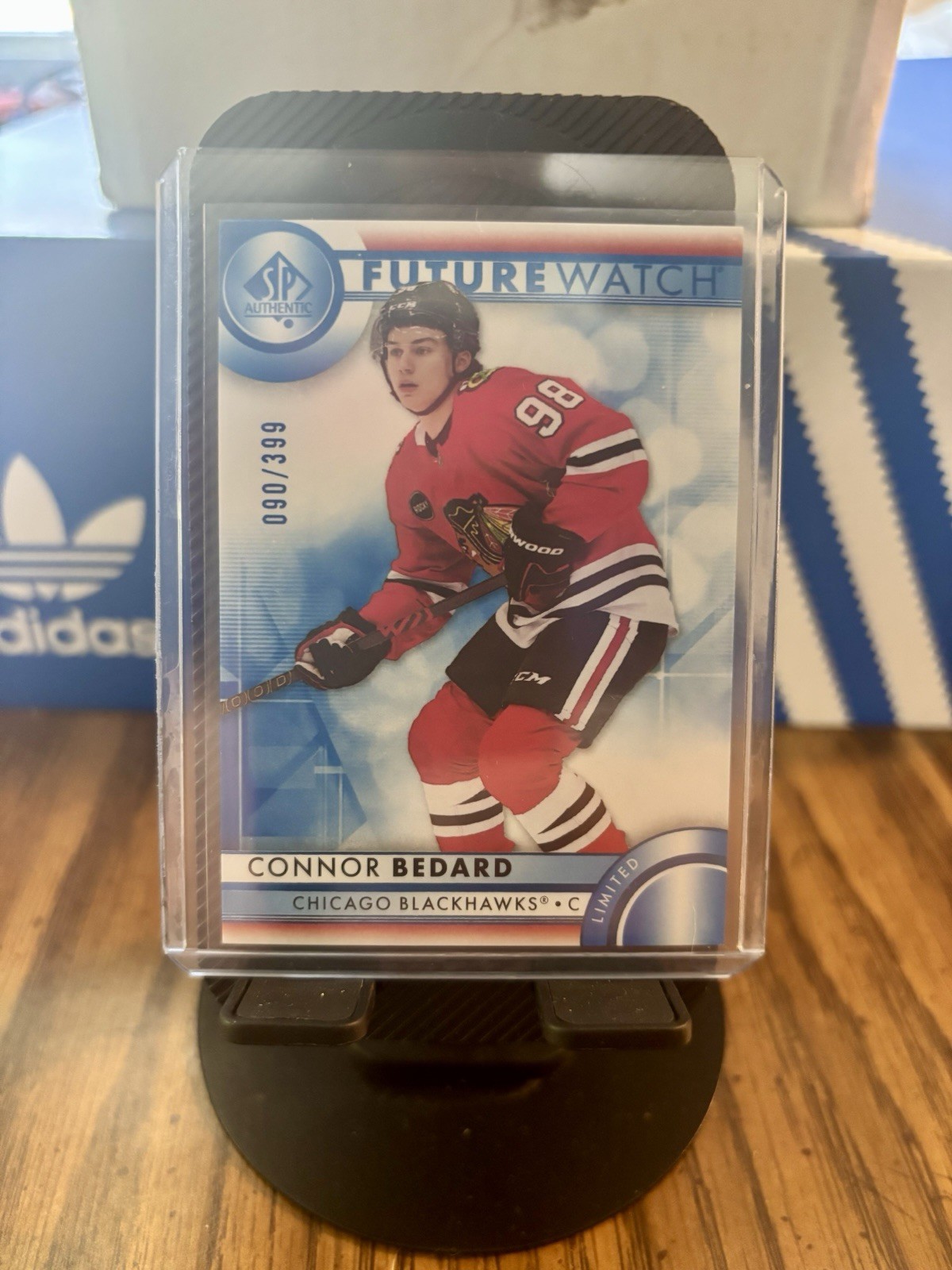 2023-24 UD SP Authentic Future Watch Connor Bedard #110 Blue Limited /399 (RC)
