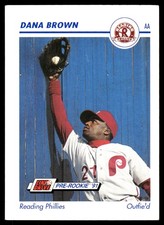 Dana Brown 1991 Line Drive AA #504 Reading Phillies MLB READ FREE SHIPPING