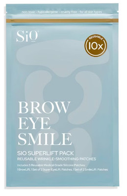 SiO Beauty Super-Lift Pack Brow Eye Smile Patches Reusable 10x Exp 11/2027