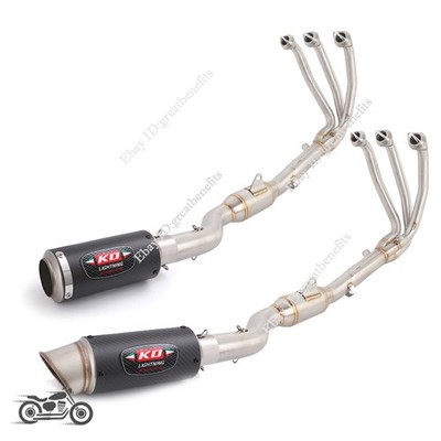 For CFMOTO 675SR 2024 2025 Exhaust System Header Link Pipe Carbon Fiber Muffler