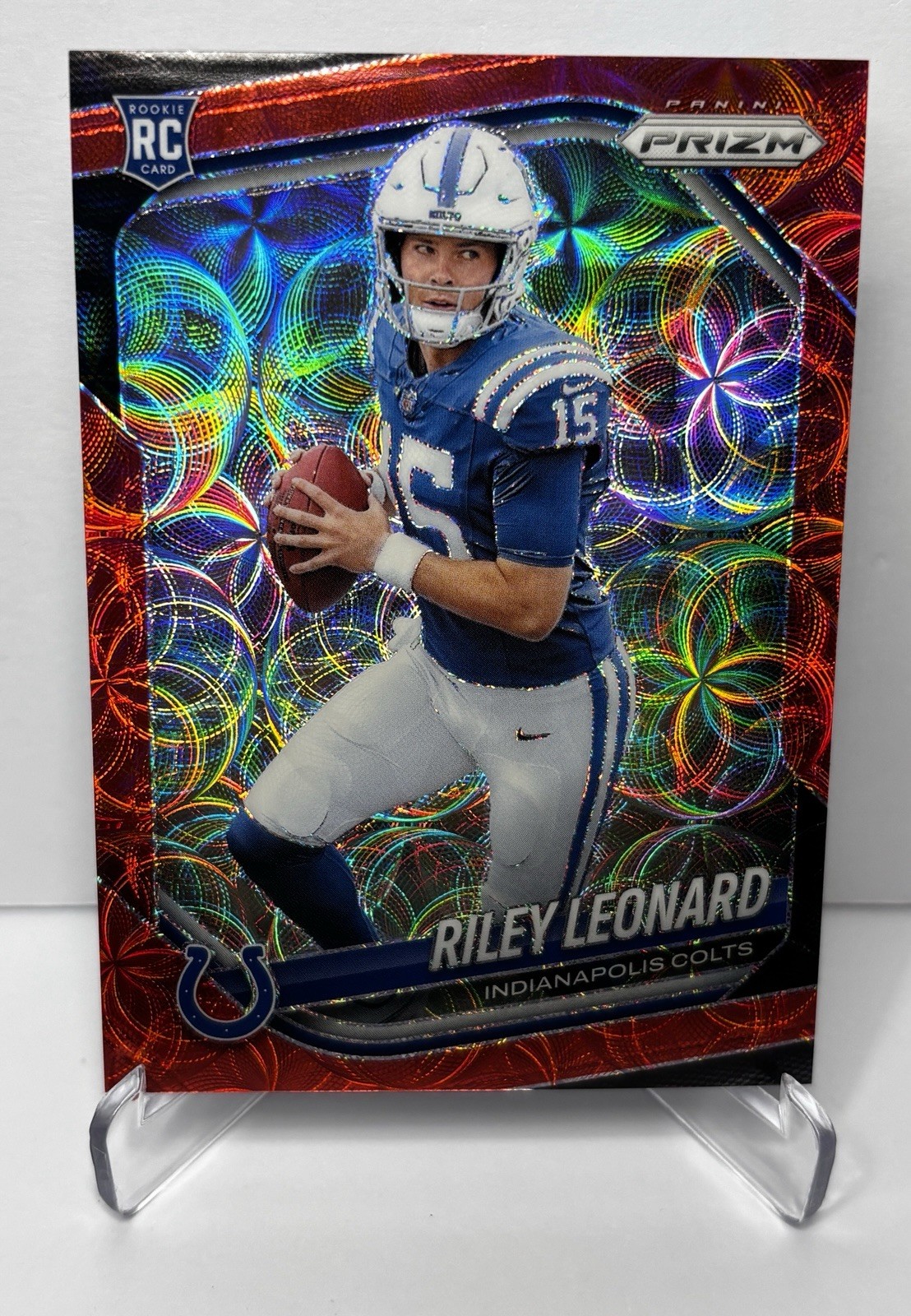 2025 Panini Prizm - Rookies Riley Leonard #342 Choice Red Scope /20 (RC)