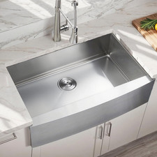 33" Stainless Steel Farmhouse Sink - 16 Gauge Undermount Apron Front