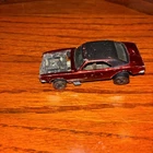 1967 Hot Wheels Custom Camaro Red Line Black Top Black Interior Missing Hood