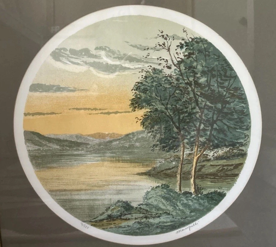 Mario Sportelli Italiano Acuarela Único Círculo Impresión Firmado y Numerado Foto 2 de 4