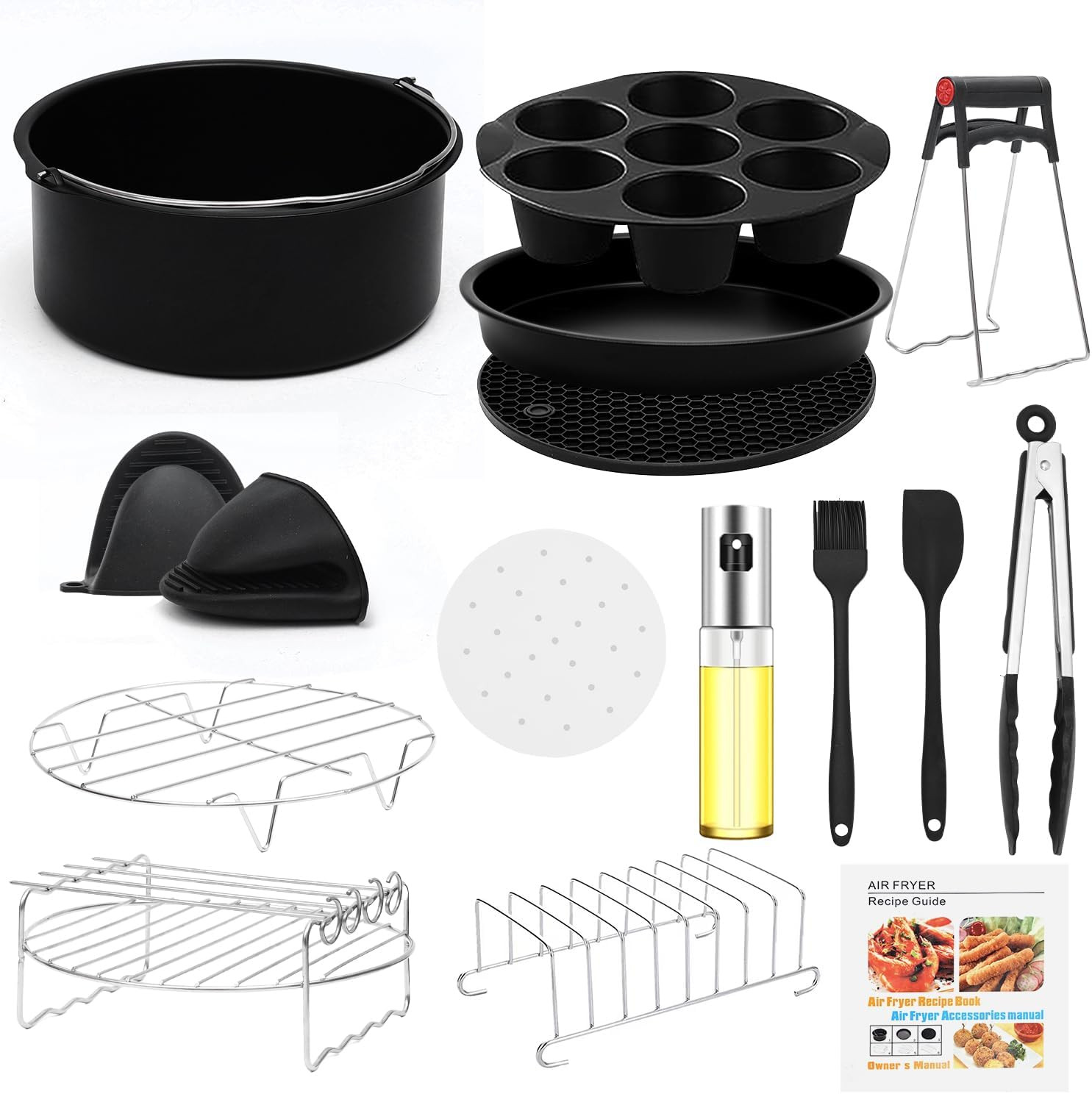 Kit Accessori Friggitrice Aria 15 Pezzi Compatibile Philips 22cm