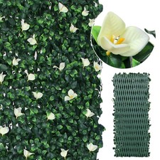 Expandable Ficus Artificial Leaf Trellis up to 282x30cm – Garden Privacy Screen