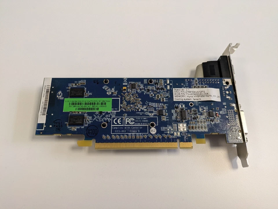 ATI Radeon Sapphire X1550 128MB PCI-E GPU VGA DVI S-VID OUT 512MB HyperMemory - Image 2 of 4