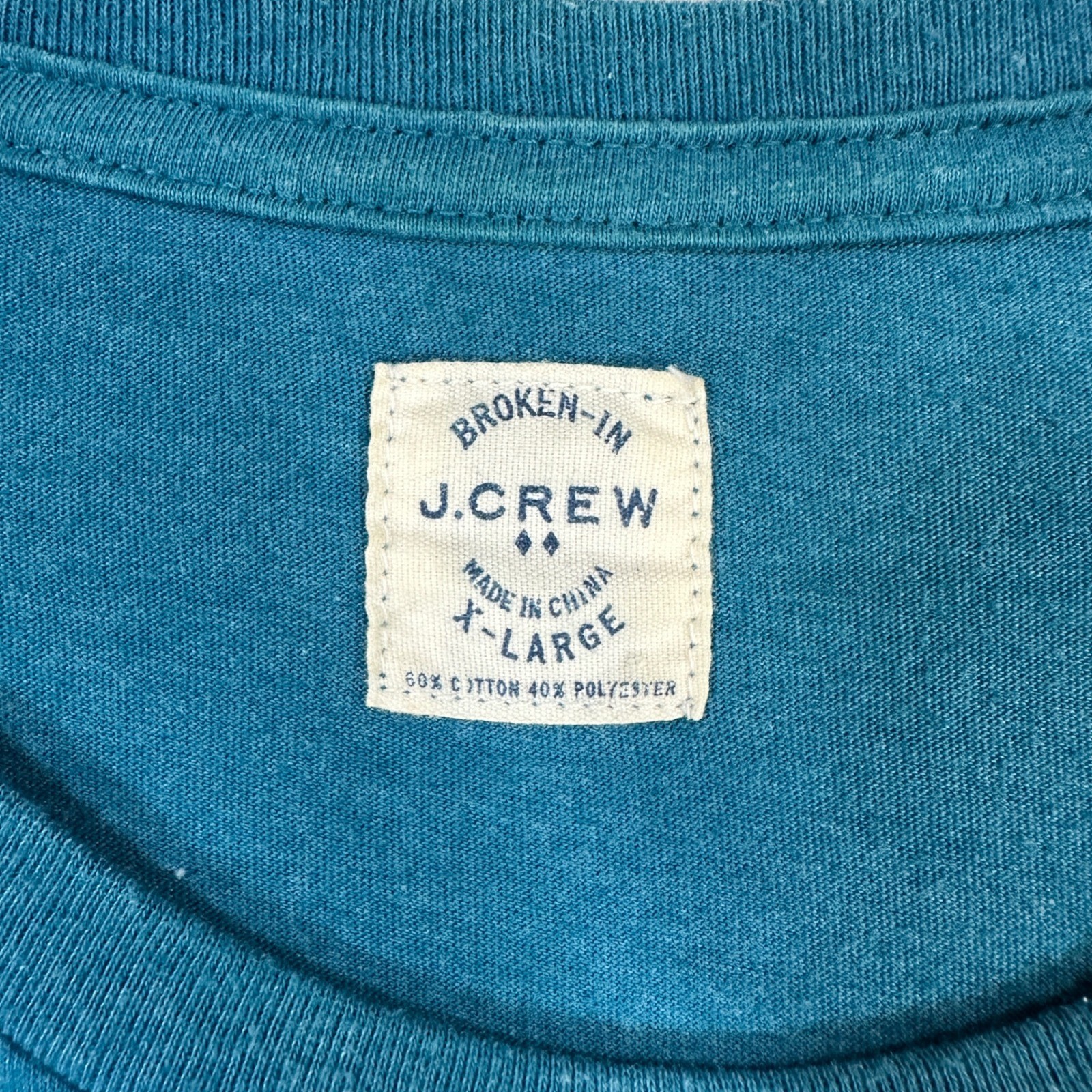 J Crew Broken-In Blue Basic Solid Tshirt Size XL … - image 2