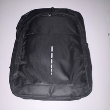 Black Polyester Padded Backpack 15 Inch Laptop Case Solid Universal