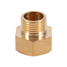 1pc Brass Water Pipe Hex Bushing Reducer Adapter 1/2BSPT Male& 3/4BSPT Female
