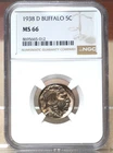 1938-D BUFFALO NICKEL NGC MS66 665012