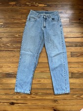 Vintage Lee 1980s 1990s Relaxed Fit Straight Leg Denim Pants Light Wash 28x30