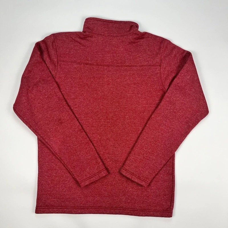 Columbia Sweatshirt 1/4 Zip Fleece Jumper Mens Small Red Thermal Pullover image 6