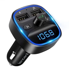 Lencent Fm Transmitter, Bluetooth Fm Transmitter Wireless Radio Adapte
