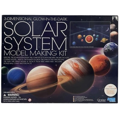 4M 3D Glow-in-the-Dark Solar System Model Making Science Kit - STEM