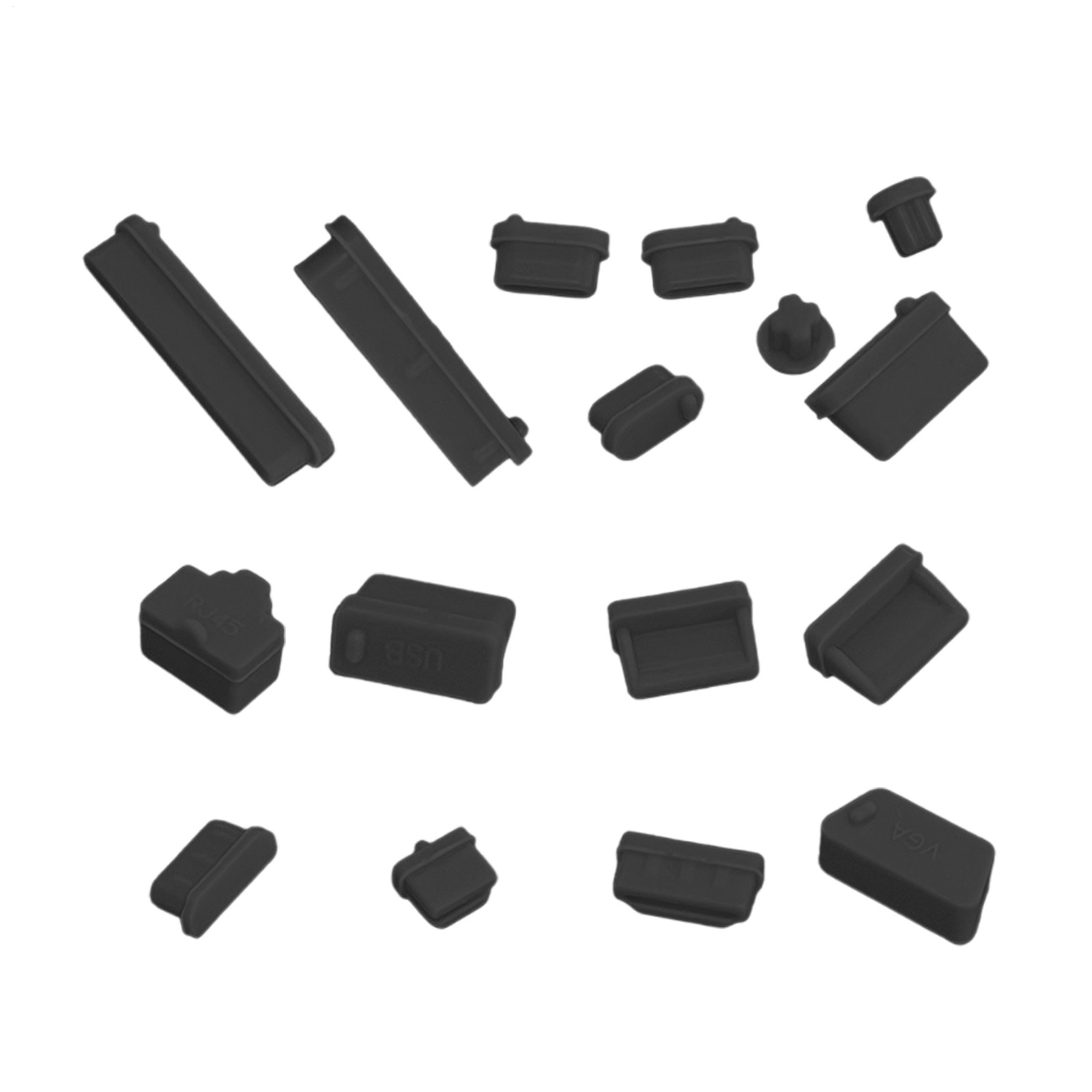 16pcs Silicone Anti Dust Plug Computer Port Dust Plug PC Laptop Cover Stopper