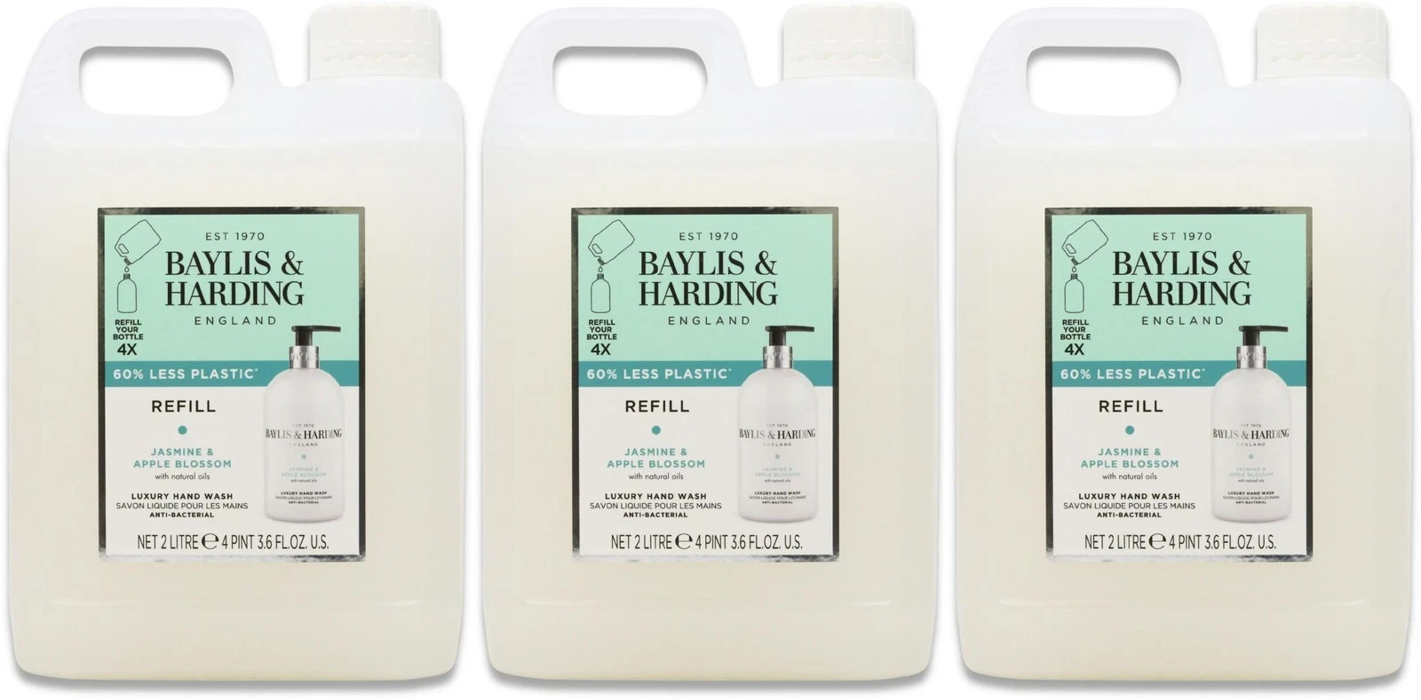 Baylis & Harding Jasmine & Apple Blossom Hand Wash Refill 6 Litre total