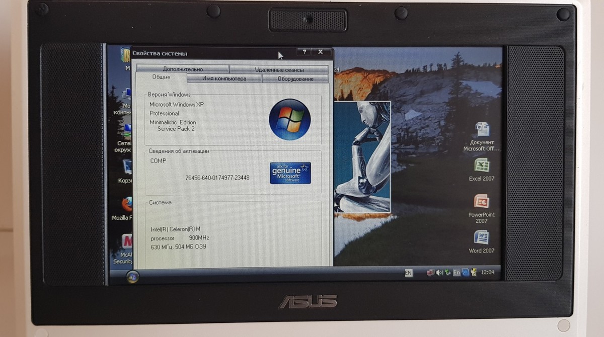 ASUS Eee PC 701 4G Working Windows XP Upgraded Netbook Retro SSD