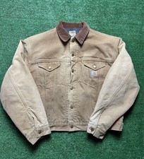 Men's Vintage 90's Union Made Carhartt Tan Detroit Jacket Made In USA