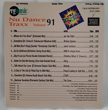 ERG Nu Dance Traxx CD, Volume 91, July 2004