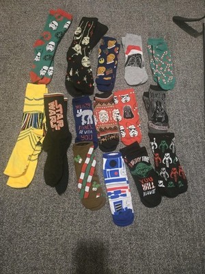 STAR WARS   Holiday Theme Men s Low-Cut Socks   15 Pairs   4-mid,11-short  NEW