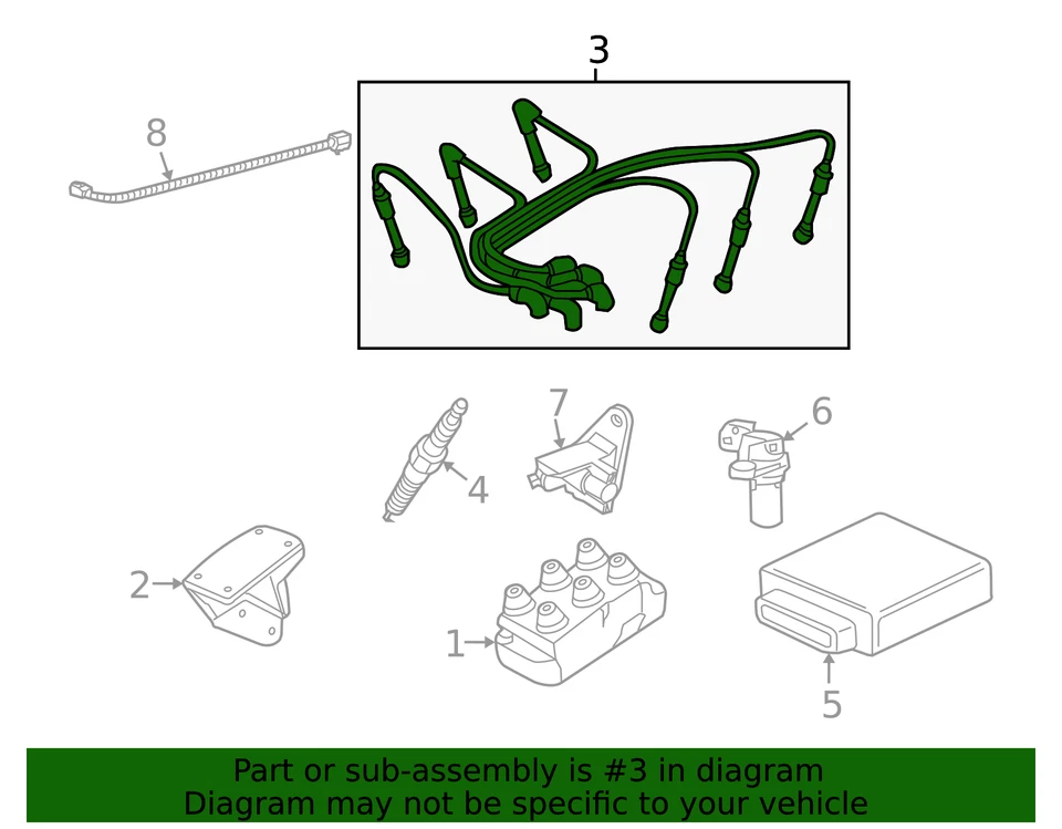Juego de cables enchufables originales Ford 5U2Z-12259-C Foto 2 de 4