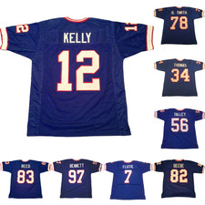 Unsigned Custom Adult/Youth Blue Sewn Stitched NWT Jersey Sizes S-6XL