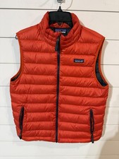 Patagonia Kid's Orange Down Puffer Vest XL 14