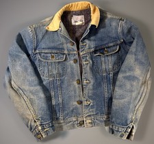Vintage Lee Storm Rider Denim Blanket Lined Jacket 70s Made In USA Size L
