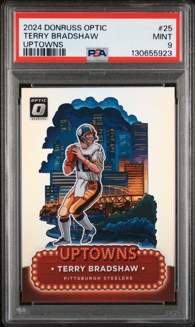 2024 Panini Donruss Optic - Uptowns Terry Bradshaw #25 SSP Case Hit PSA 9!!!!!