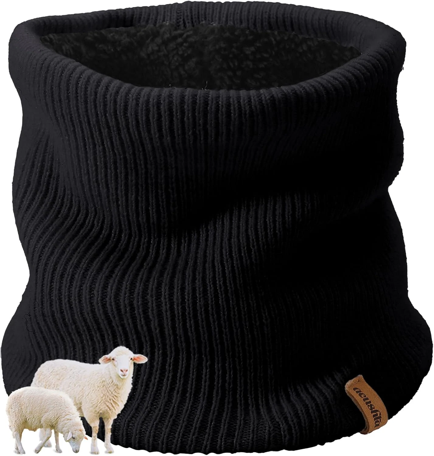 Merino Wool Neck Gaiter for Men & Women - Fleece Lined Heavyweight Warm Knitt...
Opens in a new wind