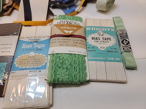 Vintage Wrights Sewing Trim Bias Tape, Seam Binding And More - Large Lot - Picture 7 of 24