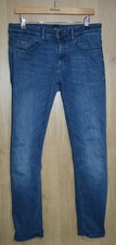Hugo Boss Mens Jeans 32x30 Blue Delaware Slim Stretch Indigo Denim Zip W32 L30