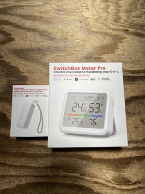SwitchBot Hygrometer Humidity Monitor,  Meter Pro Bundle ! New Sealed