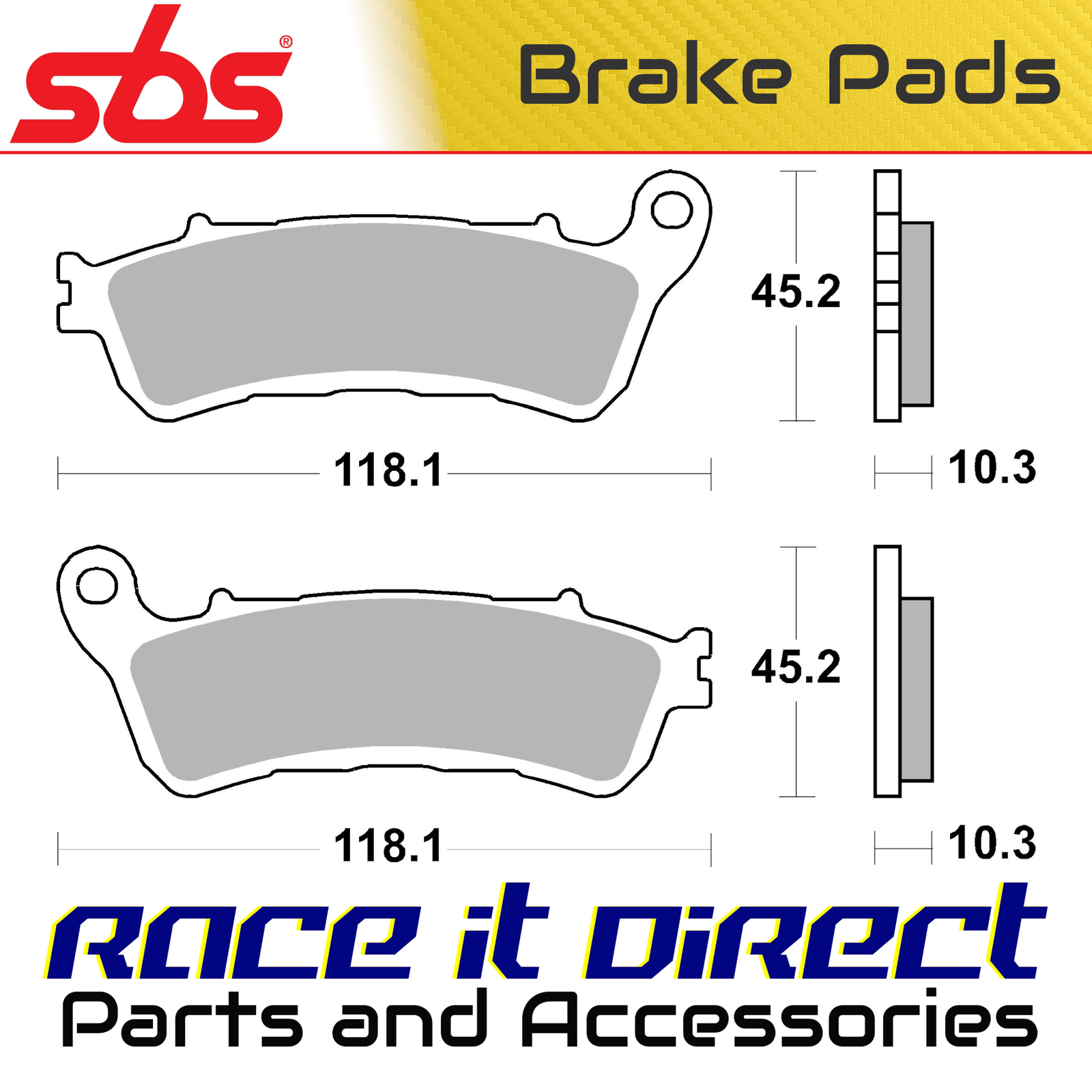 Brake Pads for HONDA GL 1800 GOLDWING DCT ABS 2021 Rear Street SBS