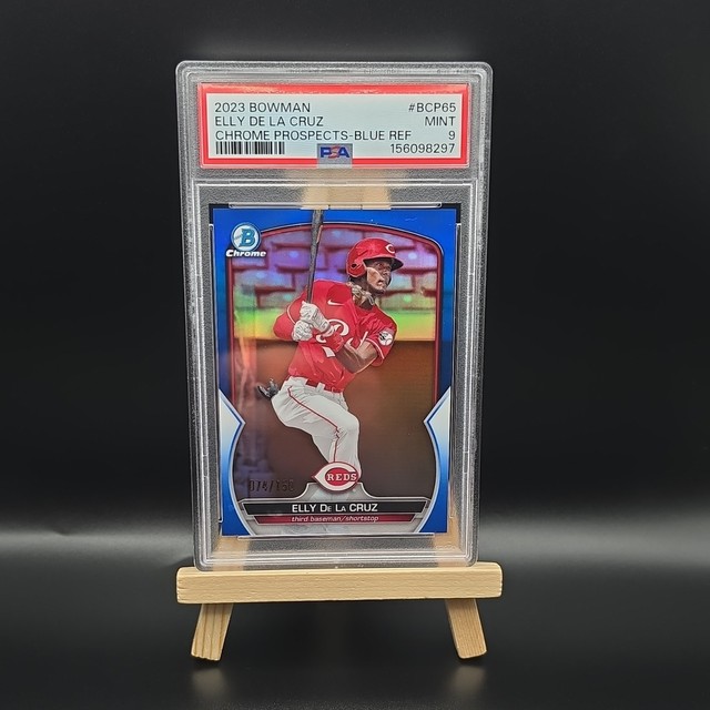 Bowman 2023 Chrome Prospects Elly De La Cruz BCP-65 Blue Refractor /150 PSA 9