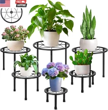 6 Pack Metal Plant Stands, Heavy Duty Plant Stand for Indoor Outdoor, Anti-Rust 